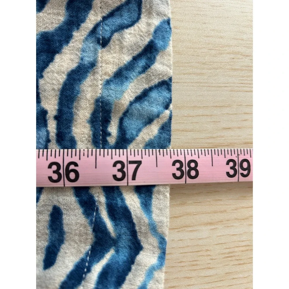 Soft Surroundings Mercado Gauze A-line dress Women's S Blue White Zebra Cotton - Picture 5 of 10